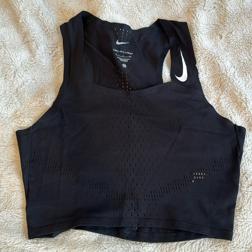 Small black Nike drifit adv aero swift crop top
